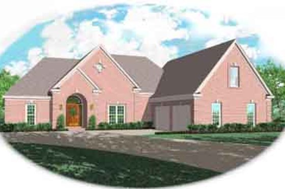 Exterior - Front Elevation for European House Plan #81-1199 - 3 bed, 2 bath