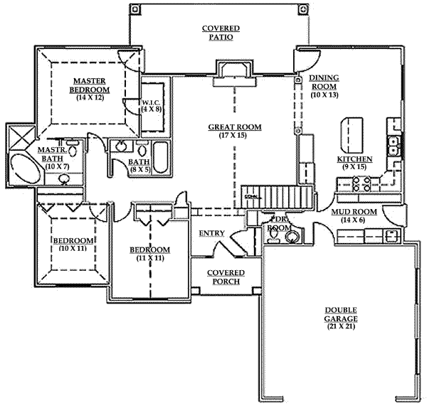 Dream House Plan - Traditional Floor Plan - Main Floor Plan #5-112