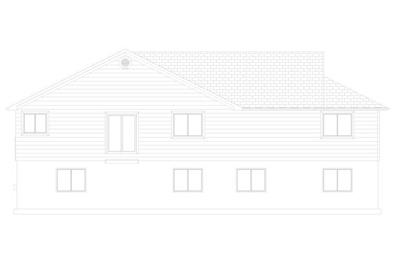 Exterior - Rear Elevation 1 for Traditional House Plan #1060-58 - 3 bed, 2.5 bath