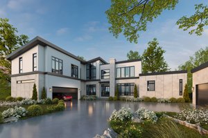 Home Plan - Exterior - Front Elevation for Contemporary House Plan #20-2646 - 5 bed, 5.5 bath