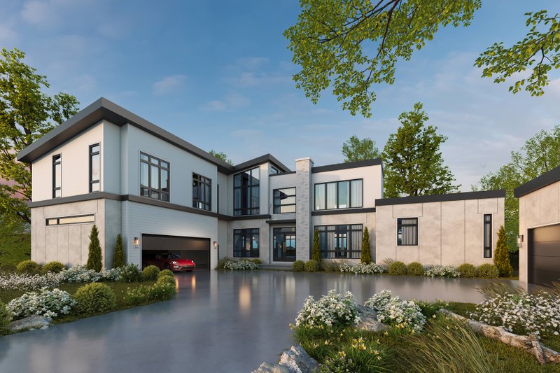 House Design - Exterior - Front Elevation 2 for Contemporary House Plan #20-2646 - 5 bed, 5.5 bath