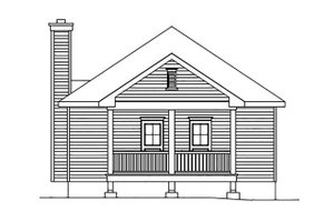 Exterior - Rear Elevation for Cottage House Plan #22-568 - 2 bed, 2 bath