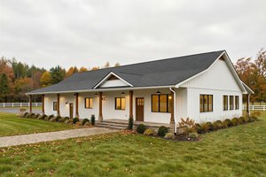 Exterior - Front Elevation 3 for Barndominium House Plan #1084-6 - 3 bed, 2.5 bath