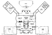 European Style House Plan - 5 Beds 5 Baths 8257 Sq/Ft Plan #119-228 
