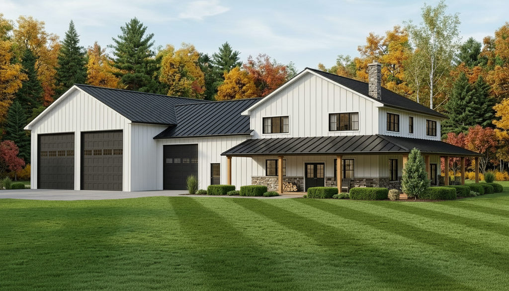 Exterior - Front Elevation 2 for Barndominium House Plan #1064-226 - 3 bed, 2.5 bath