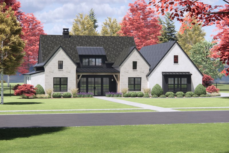 Home Plan - Exterior - Front Elevation 5 for European House Plan #1096-84 - 4 bed, 3.5 bath