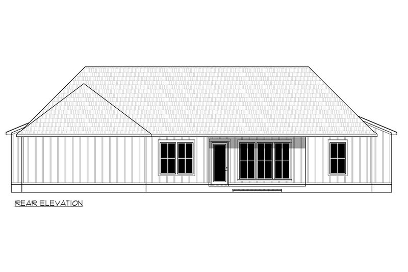 House Blueprint - Exterior - Rear Elevation for Farmhouse House Plan #1074-55 - 3 bed, 2.5 bath