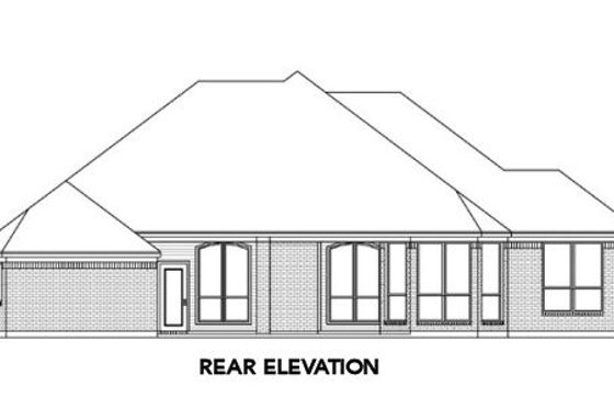 Exterior - Rear Elevation for Traditional House Plan #84-196 - 4 bed, 2 bath