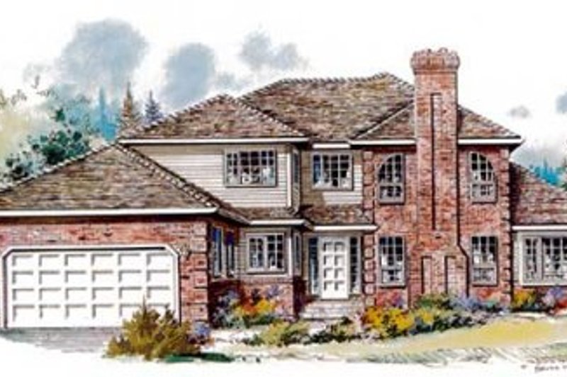 Home Plan - European Exterior - Front Elevation Plan #18-9006