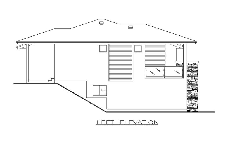 Dream House Plan - Exterior - Other Elevation 1 for Modern House Plan #1100-28 - 3 bed, 2 bath