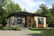 Contemporary Style House Plan - 2 Beds 1 Baths 1070 Sq/Ft Plan #25-4919 