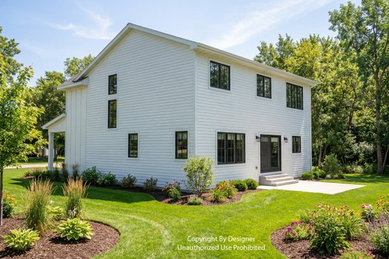 Exterior - Rear Elevation for Farmhouse House Plan #51-1524 - 3 bed, 2.5 bath
