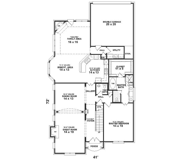 European Floor Plan - Main Floor Plan #81-320