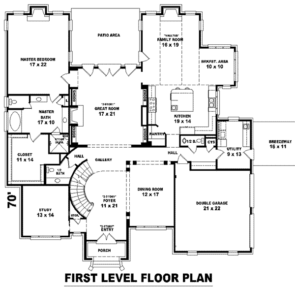 European Floor Plan - Main Floor Plan #81-1351