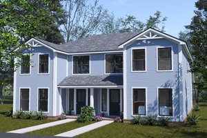Architectural House Design - Exterior - Front Elevation for Traditional House Plan #513-2458 - 3 bed, 2 bath