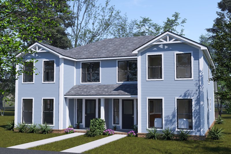 Architectural House Design - Exterior - Front Elevation 2 for Traditional House Plan #513-2458 - 3 bed, 2 bath