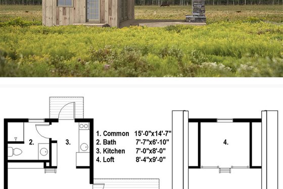 Tiny house plan 600sft 1br 1ba