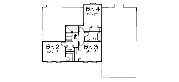 Home Plan - Colonial Floor Plan - Upper Floor Plan #20-703