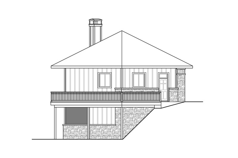 House Blueprint - Exterior - Other Elevation 1 for Prairie House Plan #124-1198, 0 bath