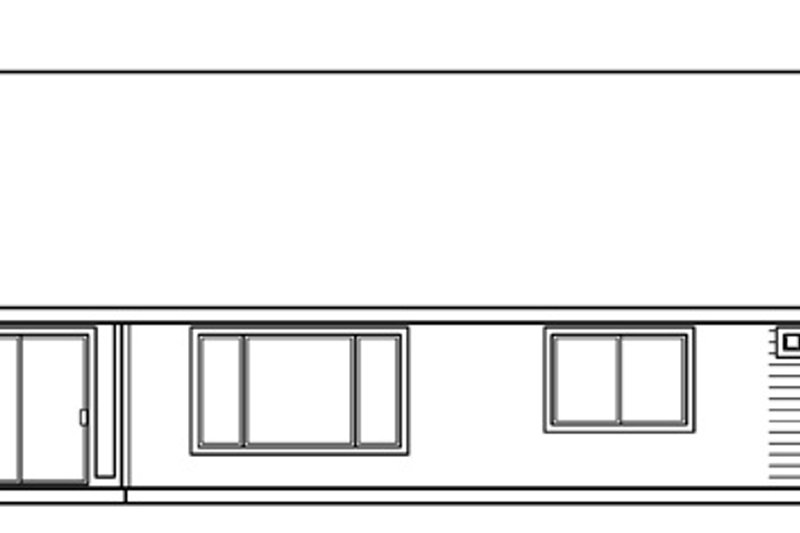 Home Plan - Exterior - Rear Elevation for Ranch House Plan #124-468 - 3 bed, 2 bath