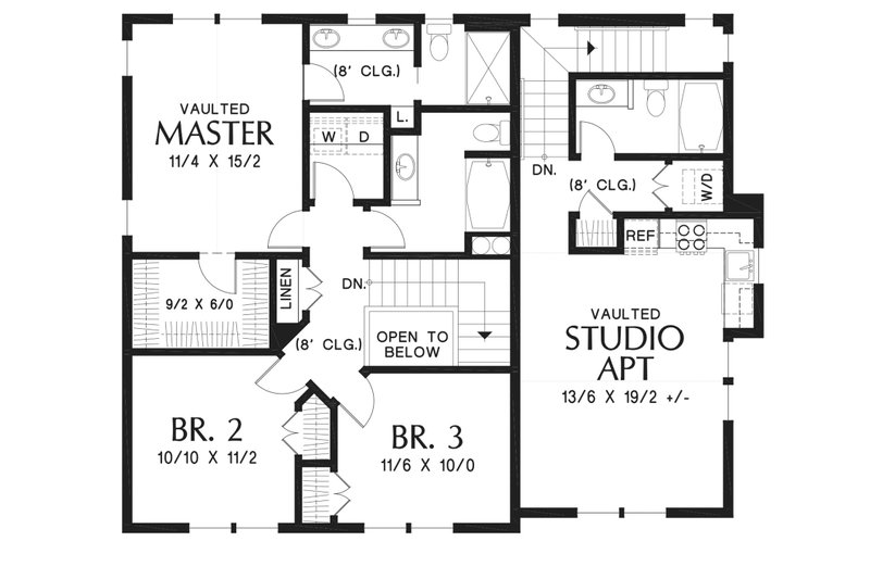 Home Plan - Floor Plan - Upper Floor for Craftsman House Plan #48-930 - 4 bed, 3.5 bath