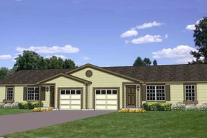 Ranch Exterior - Front Elevation Plan #116-288