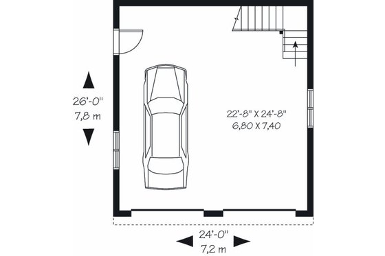 Floor Plan - Main Floor for Traditional House Plan #23-767, 0 bath