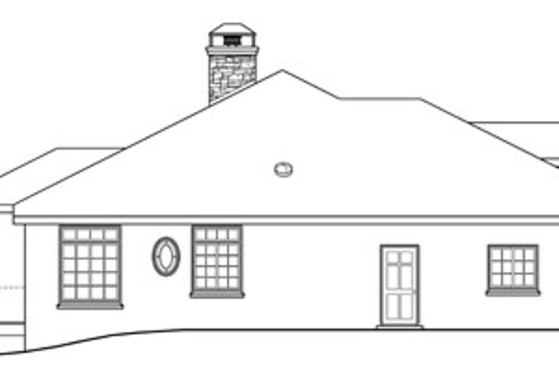 Home Plan - Exterior - Other Elevation for Mediterranean House Plan #124-727 - 3 bed, 2 bath