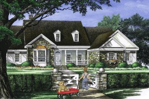 Country Exterior - Front Elevation Plan #137-274