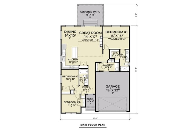 Farmhouse Floor Plan - Main Floor Plan #1070-205