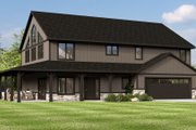 Farmhouse Style House Plan - 4 Beds 3.5 Baths 4276 Sq/Ft Plan #1064-397 Exterior 