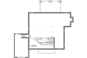 Floor Plan - Lower Floor for Bungalow House Plan #23-2795 - 3 bed, 2 bath