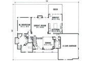 European Style House Plan - 4 Beds 3 Baths 3313 Sq/Ft Plan #67-736 