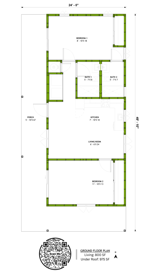 Farmhouse Floor Plan - Main Floor Plan #1106-43