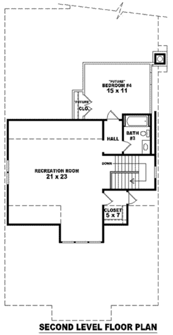 Bungalow Floor Plan - Upper Floor Plan #81-1121