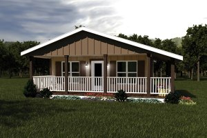 Ranch Exterior - Front Elevation Plan #57-239