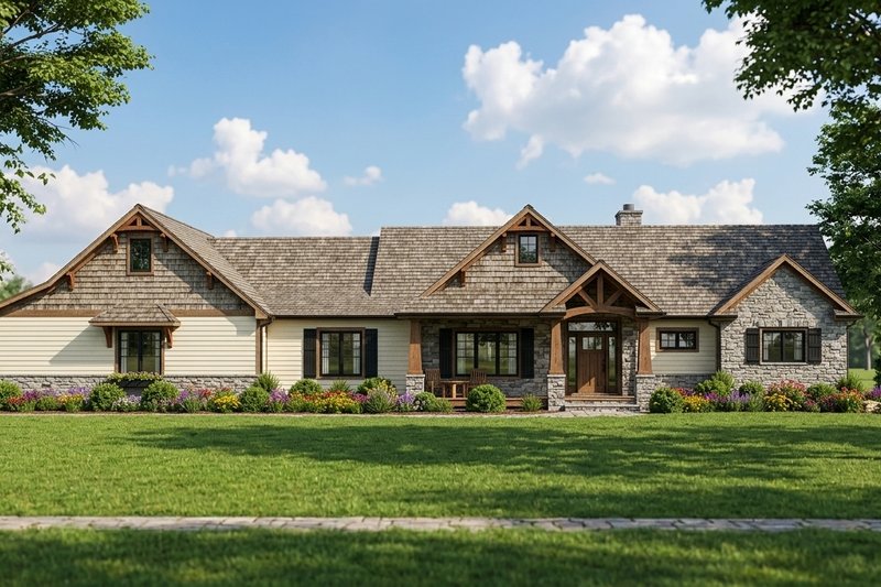 Home Plan - Exterior - Front Elevation 2 for Craftsman House Plan #1064-30 - 4 bed, 3 bath