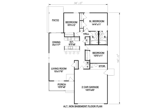 Floor Plan - Other Floor for Traditional House Plan #116-261 - 3 bed, 2 bath
