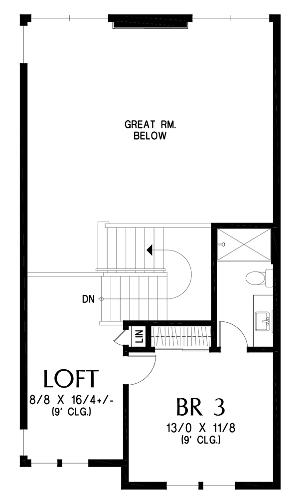 Home Plan - Farmhouse Floor Plan - Upper Floor Plan #48-1184