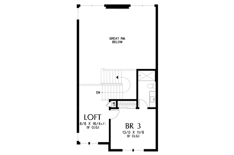 House Design - Floor Plan - Upper Floor for Farmhouse House Plan #48-1184 - 4 bed, 3.5 bath