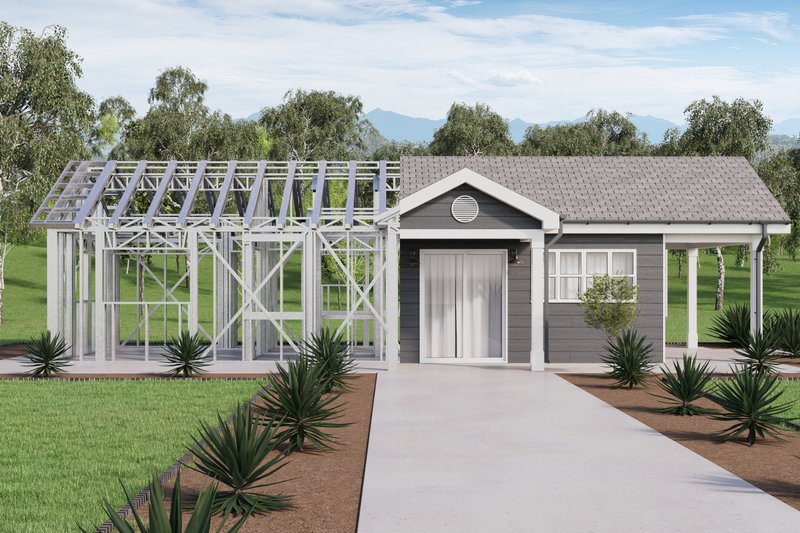 Architectural House Design - Exterior - Front Elevation 3 for Traditional House Plan #1106-25 - 1 bed, 1 bath