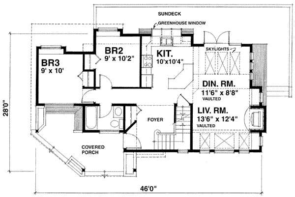 Architectural House Design - Contemporary Floor Plan - Main Floor Plan #118-101