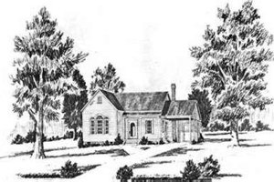 Southern Exterior - Front Elevation Plan #36-400