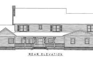 Exterior - Rear Elevation for Farmhouse House Plan #11-125 - 5 bed, 2.5 bath