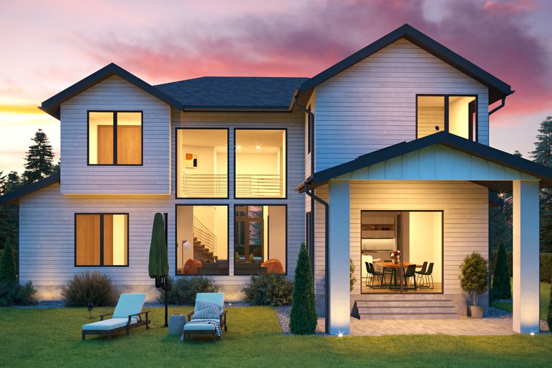 Home Plan - Exterior - Rear Elevation 1 for Traditional House Plan #1066-219 - 5 bed, 4.5 bath