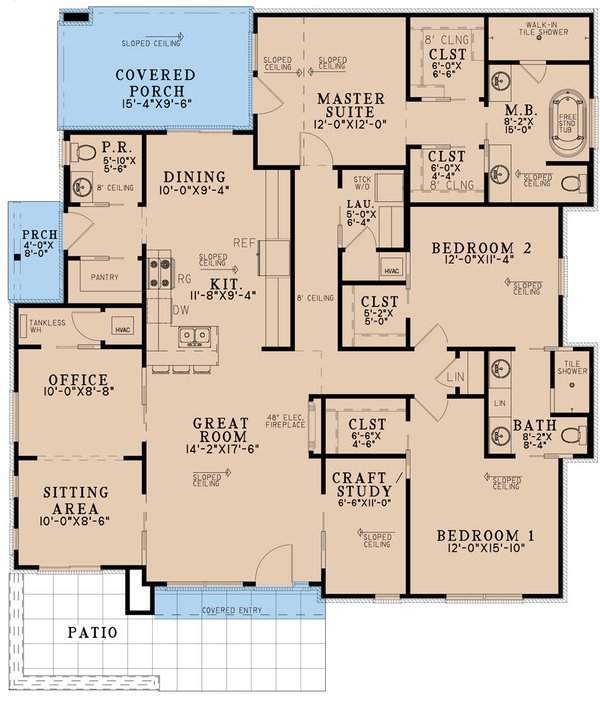 Home Plan - Contemporary Floor Plan - Main Floor Plan #923-319