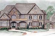 European Style House Plan - 5 Beds 5.5 Baths 5447 Sq/Ft Plan #54-175 