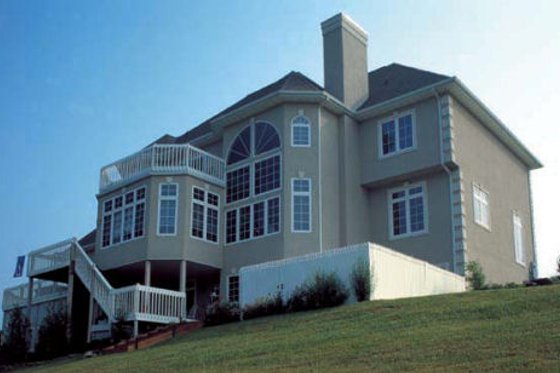 Exterior - Rear Elevation for European House Plan #312-243 - 4 bed, 3.5 bath