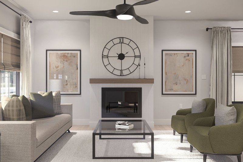 Architectural House Design - Interior - Family Room for Traditional House Plan #455-718 - 1 bed, 2.5 bath