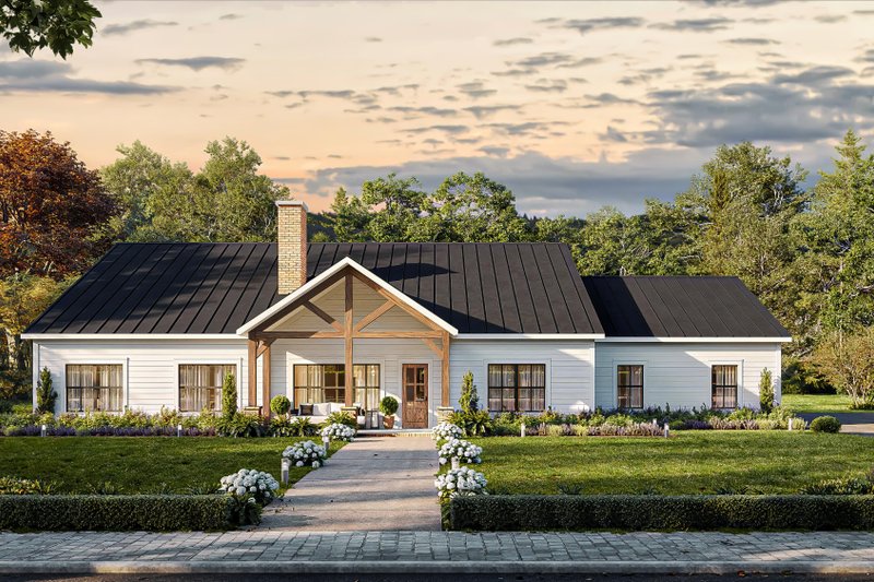 Barndominium Style House Plan - 4 Beds 3.5 Baths 2866 Sq/Ft Plan #1117-25 Exterior